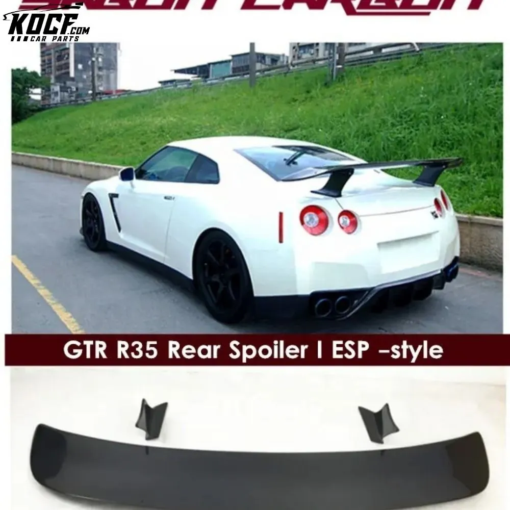 2008-2015 GTR R35 Rear Spoiler GT Wing ESP-Style carbon fiber rear spoiler wing for Nissan GTR R35