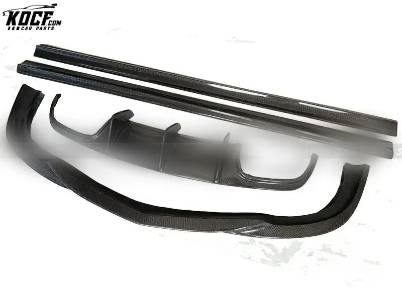 2009-2011 C63 W204 Preface lift Carbon Fiber Front Bumper Lip Splitter Side skirts Diffuser For Mercedes Benz C63 W204 AMG