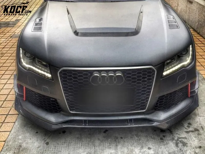 2013-2015 ABT style carbon fiber front bumper splitter lip spoiler for Audi RS7 Perfect fitment