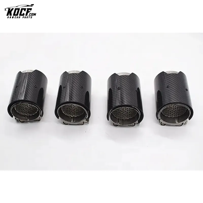 4PCS/SET M2 M3 M4 M5 Exhaust tip muffler tip stainless steel Carbon Fiber MP style For BMW