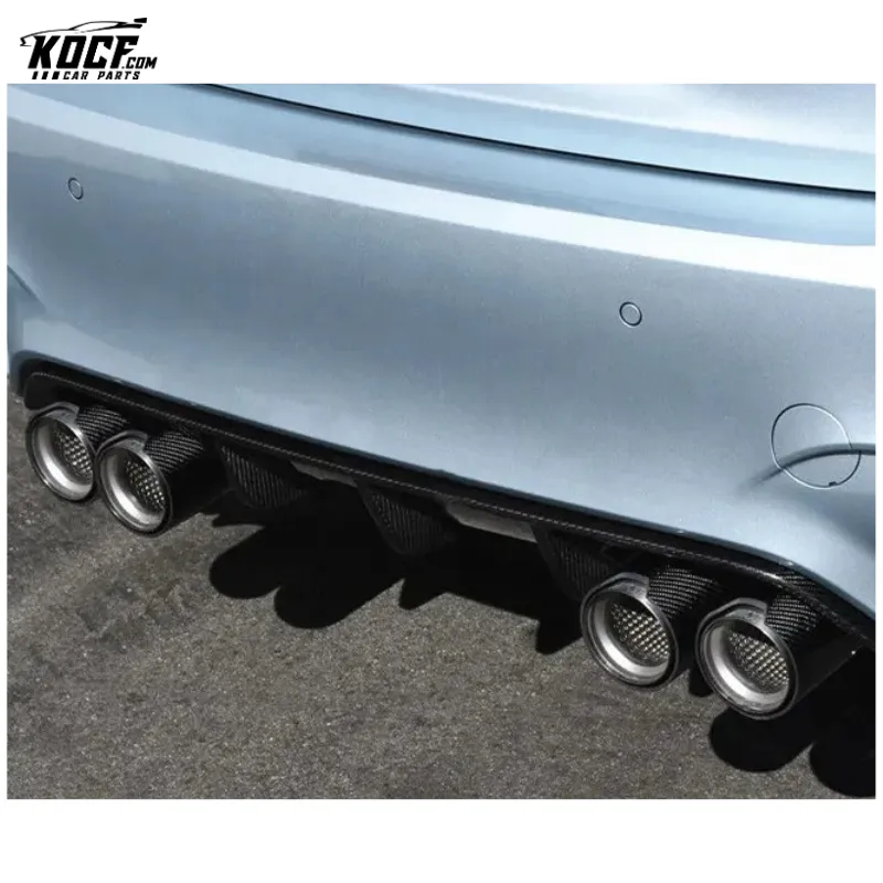 4PCS/SET M2 M3 M4 M5 Exhaust tip muffler tip stainless steel Carbon Fiber MP style For BMW