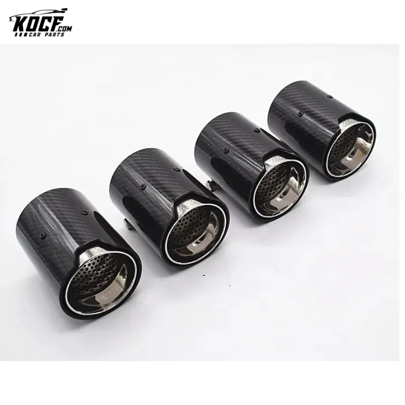 4PCS/SET M2 M3 M4 M5 Exhaust tip muffler tip stainless steel Carbon Fiber MP style For BMW