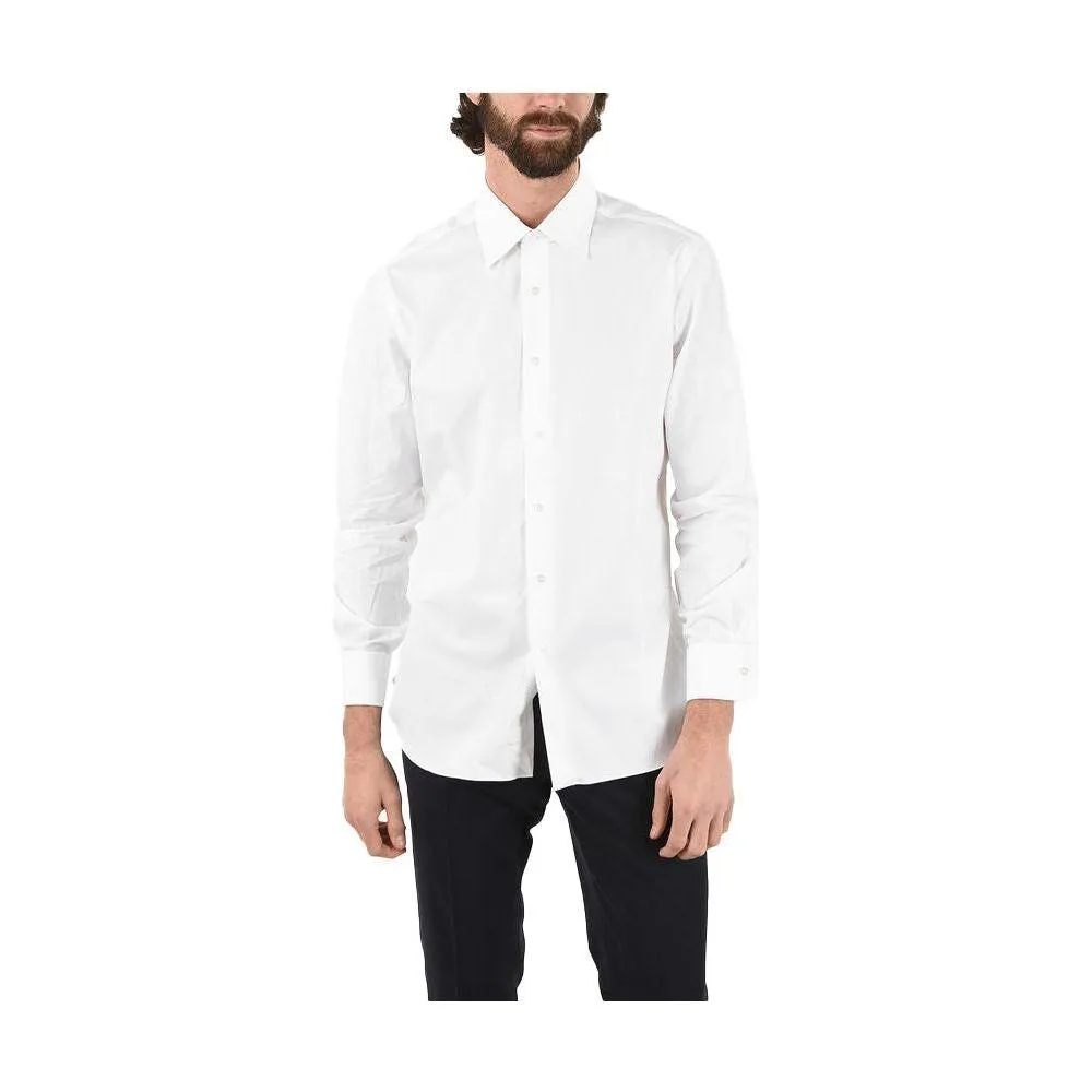 Aquascutum Elegant White Cotton Blend Shirt