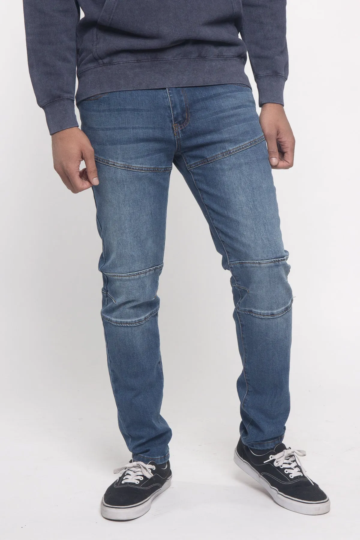 Basic Moto Biker Denim Jeans