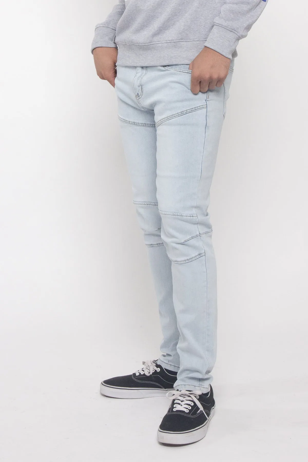 Basic Moto Biker Denim Jeans