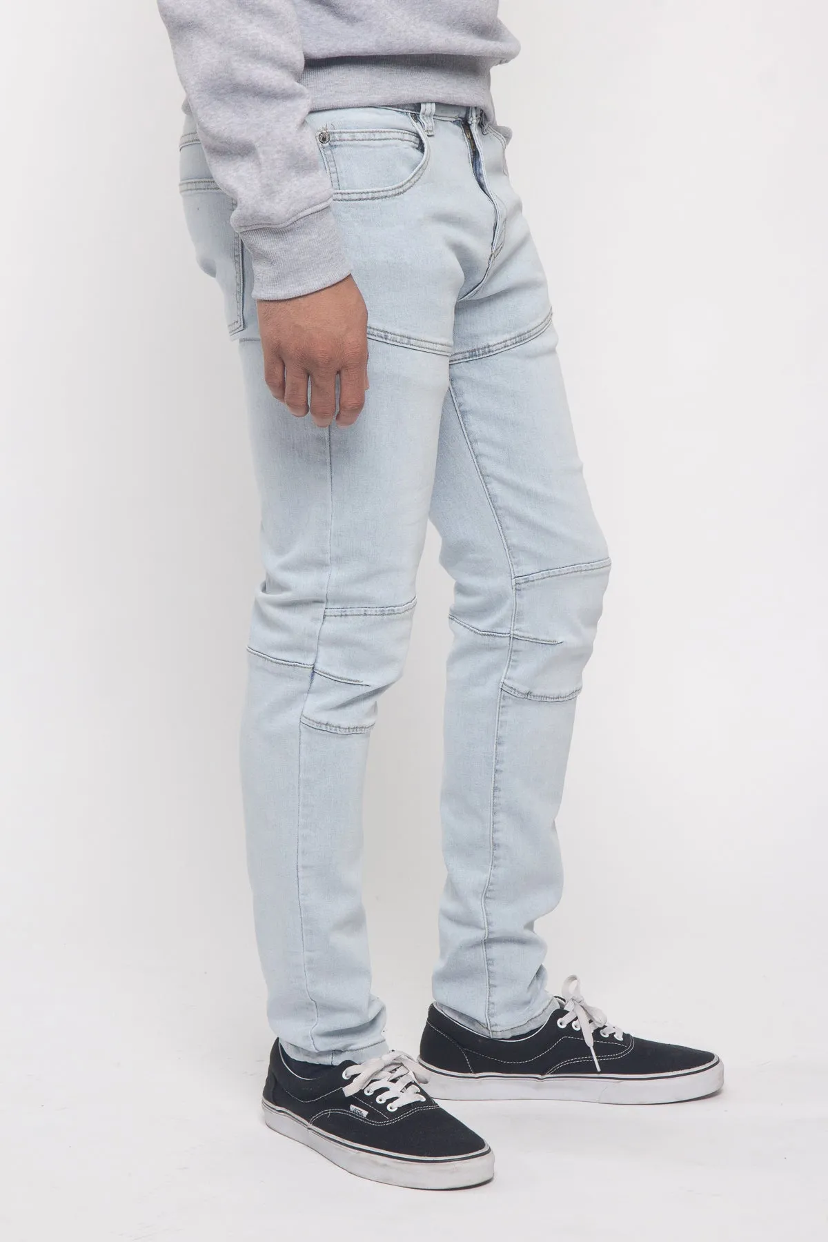 Basic Moto Biker Denim Jeans