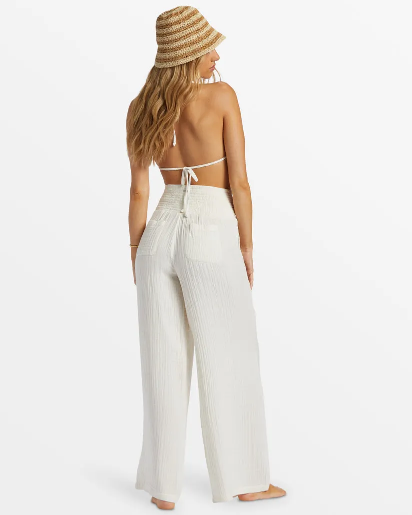 Billabong New Waves Gauze Pants-Salt Crystal