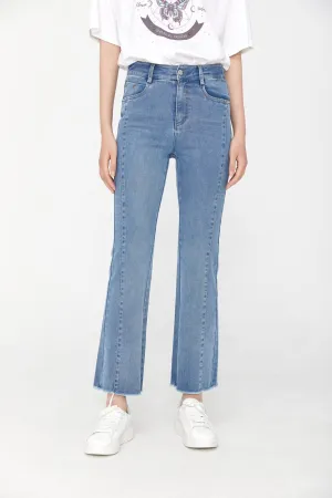 Blue Flare Jeans High Waist Bootcut