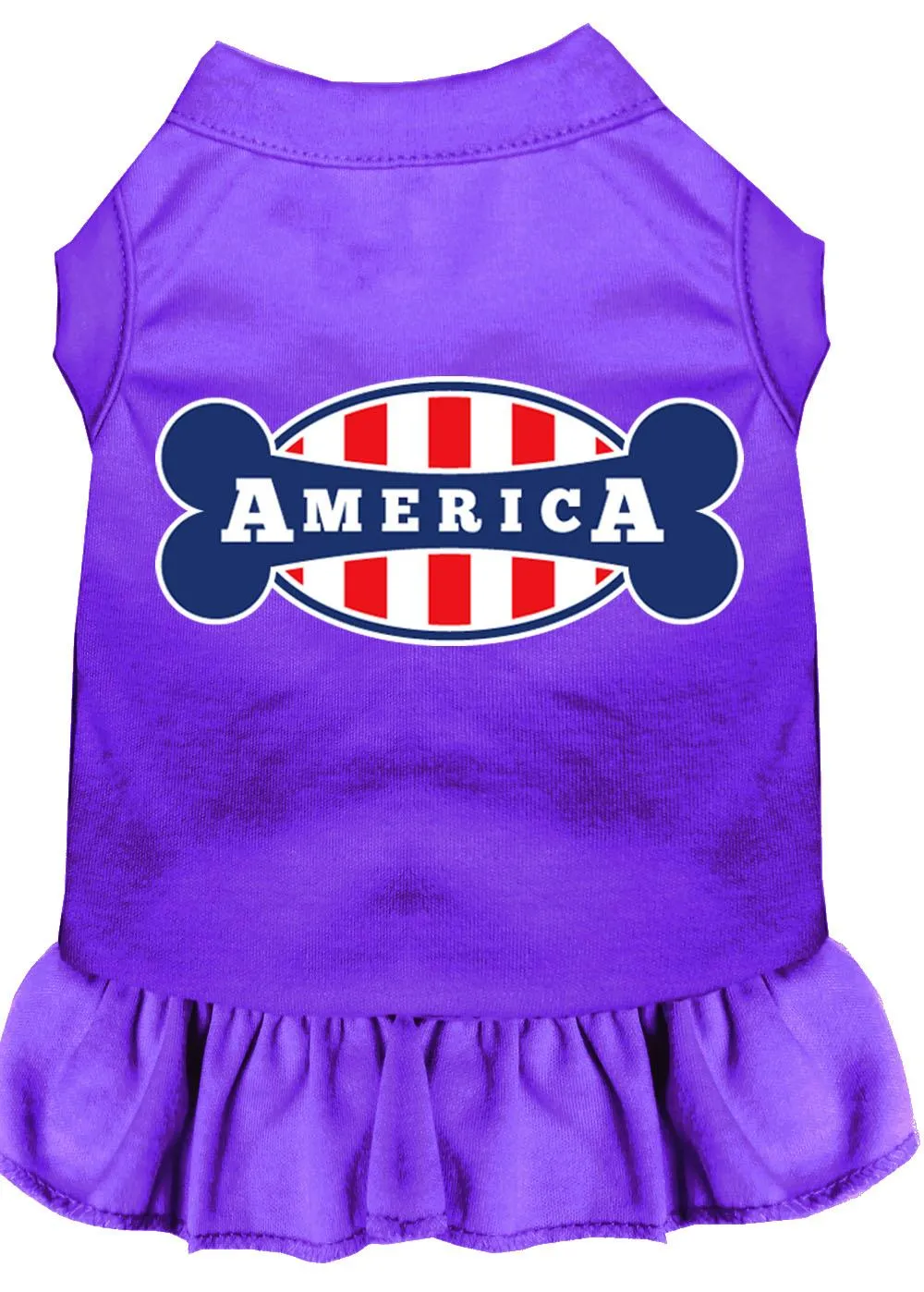 Bonely In America Screen Print Dress Purple Xxxl (20)