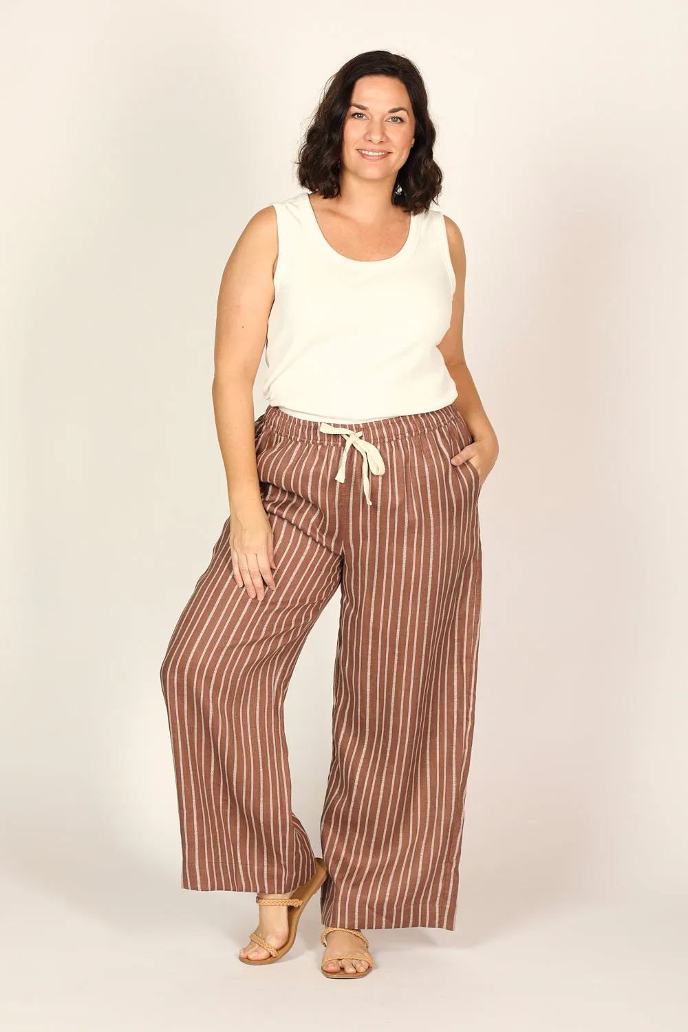 Breezy Relaxed Linen Pant in Nutmeg