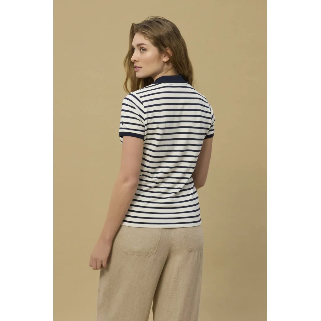 Cabena Polo - Off White Stripe