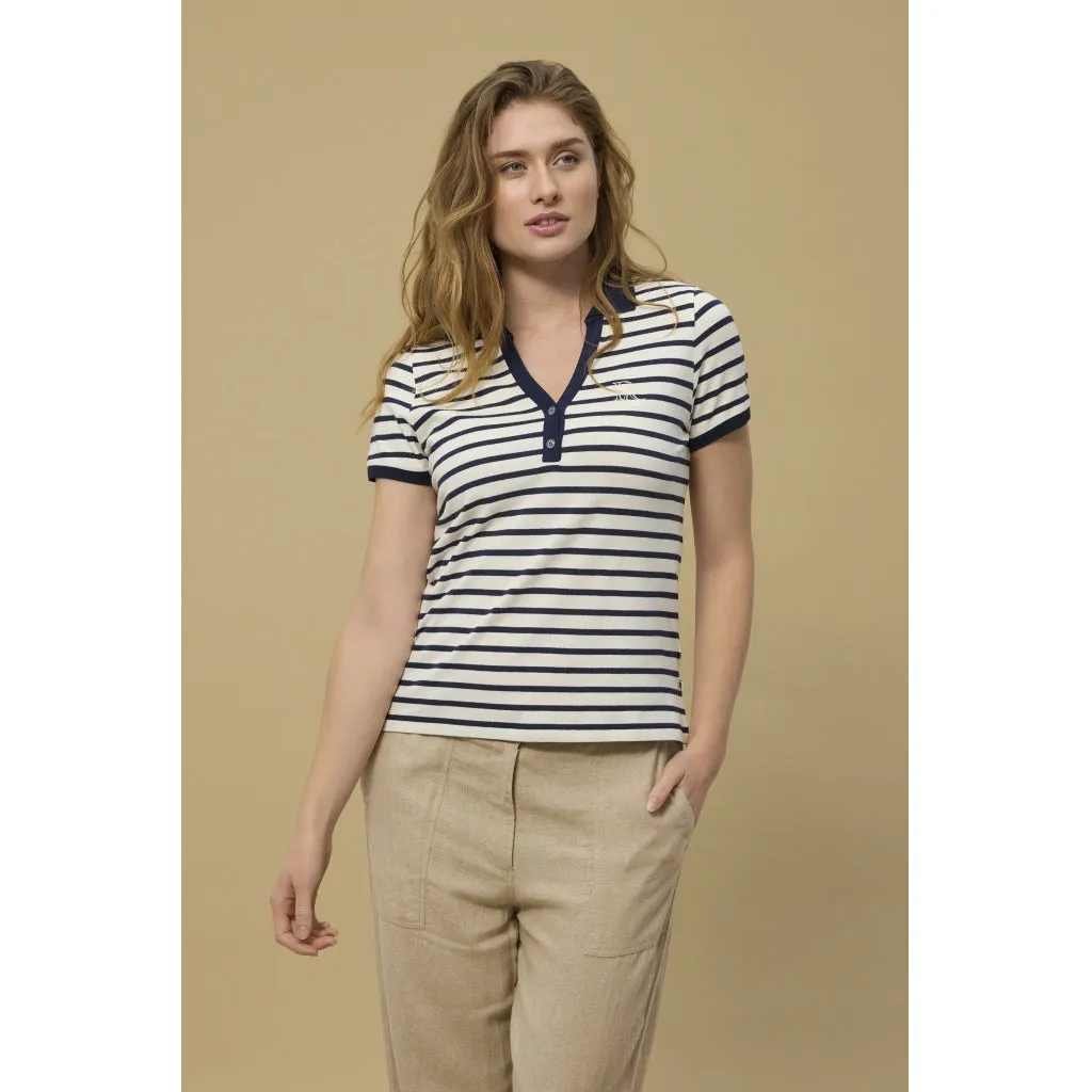 Cabena Polo - Off White Stripe