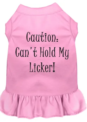 Can't Hold My Licker Screen Print Dress Light Pink 4x (22)