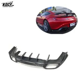 Car Bumper RENN Style Carbon Fiber Body kit Rear Lip Diffuser Spoiler For Mercedes Benz AMG GT GTS