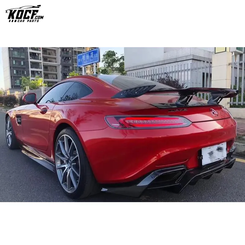 Car Bumper RENN Style Carbon Fiber Body kit Rear Lip Diffuser Spoiler For Mercedes Benz AMG GT GTS