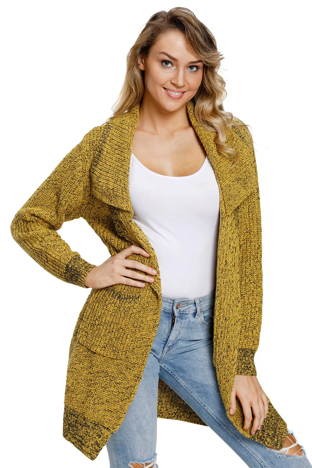 Chunky Long Cardigan with Side Pockets