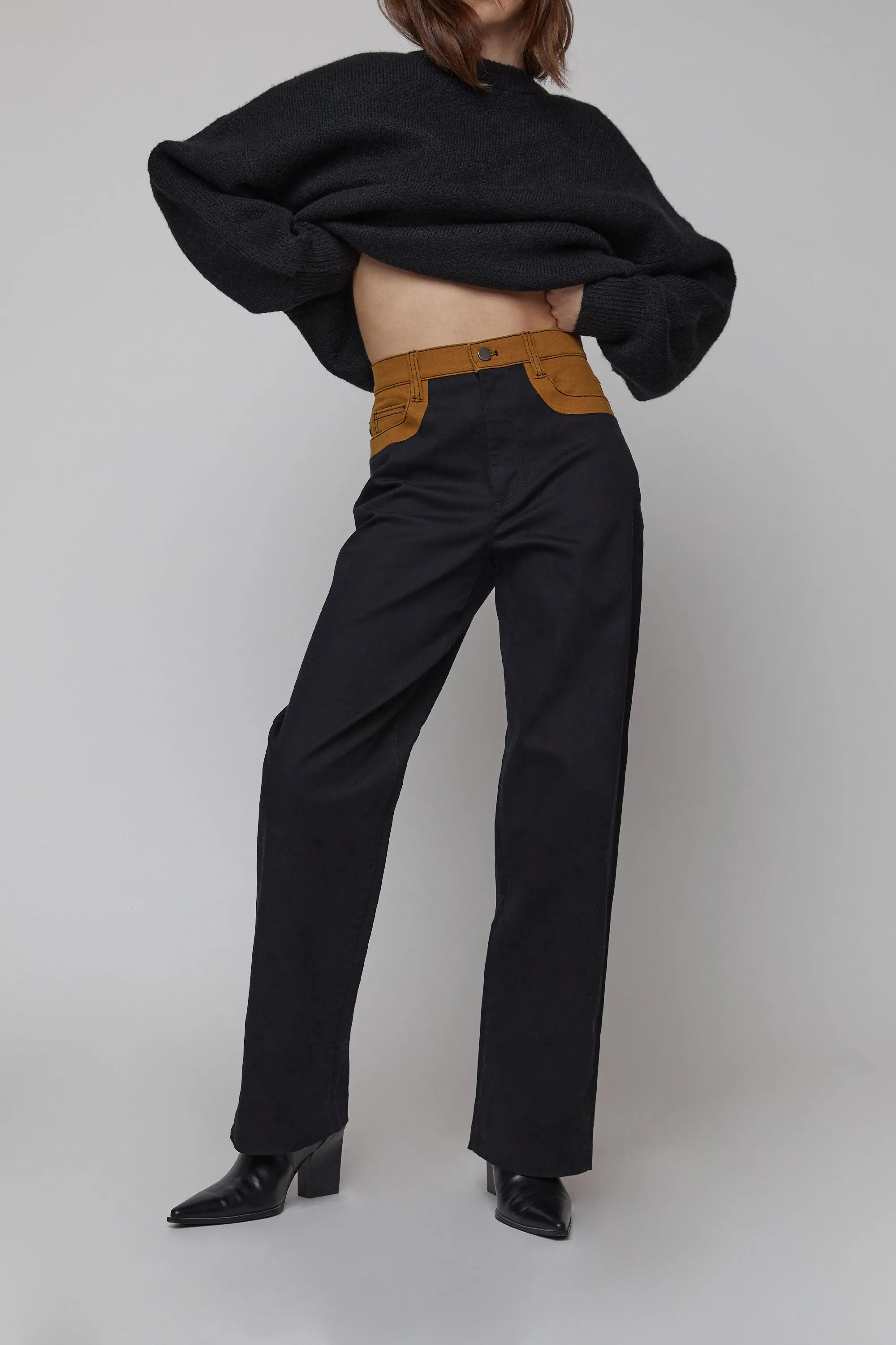 COLOUR BLOCK TWILL PANT