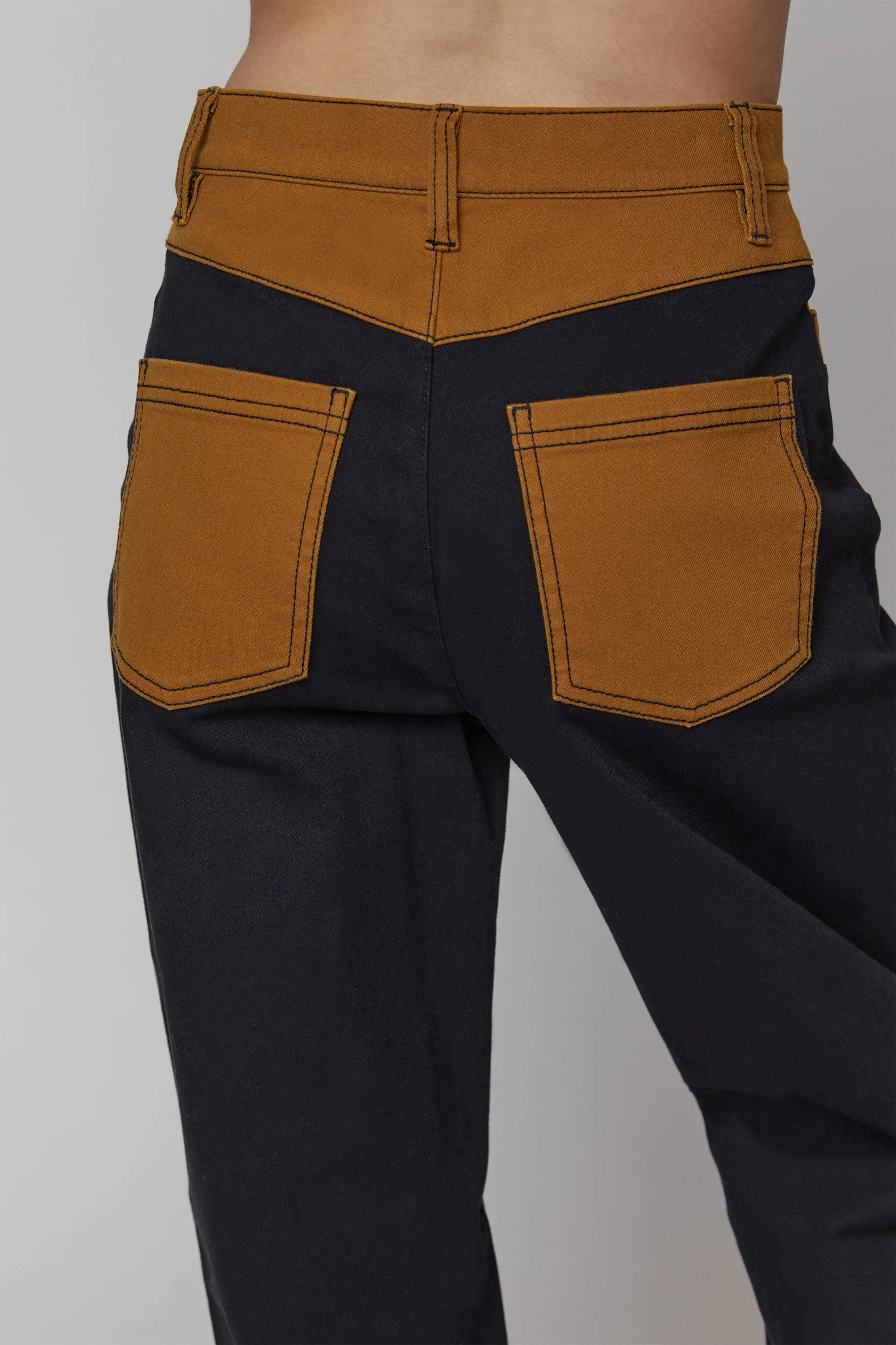 COLOUR BLOCK TWILL PANT