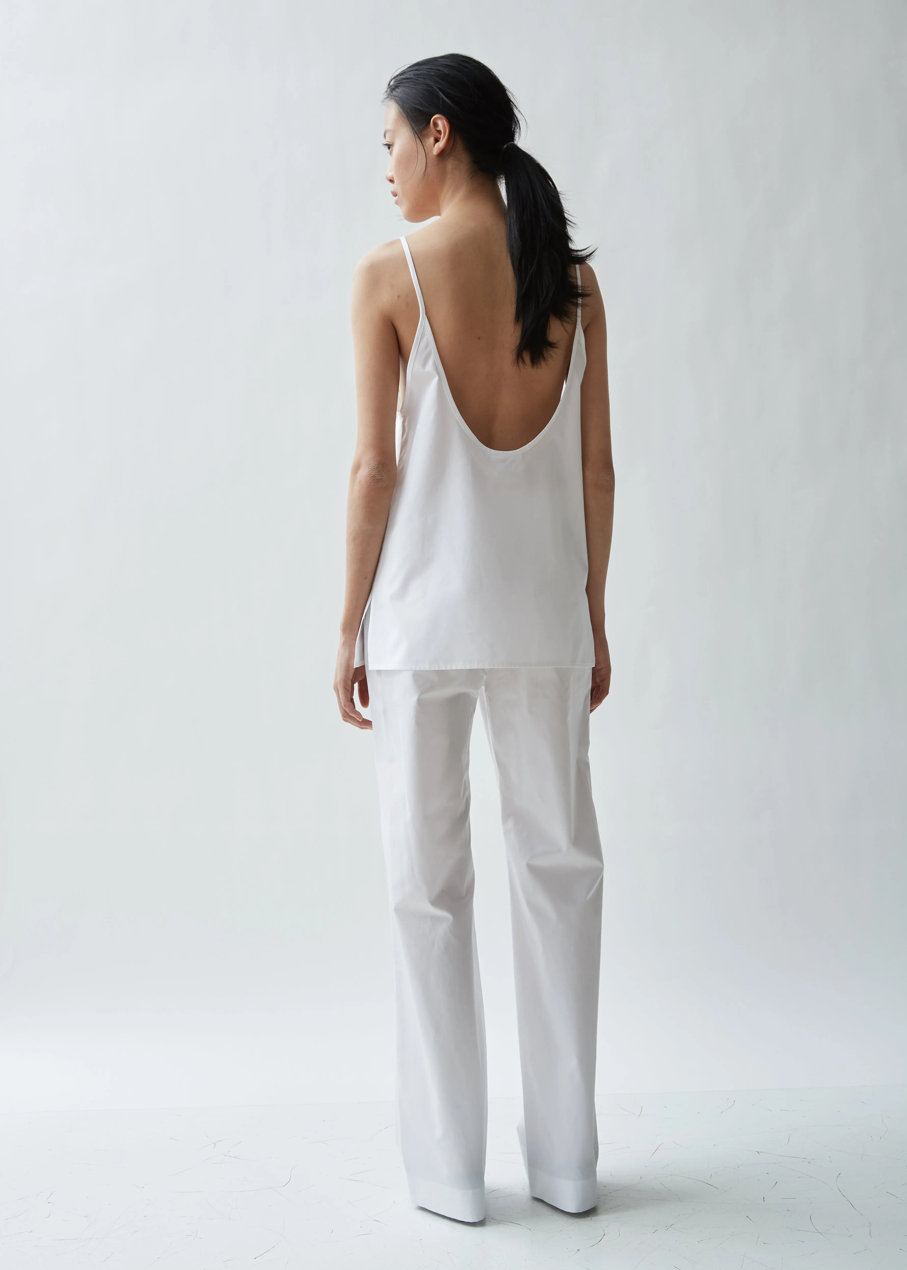 Cotton Poplin Relaxed Trouser