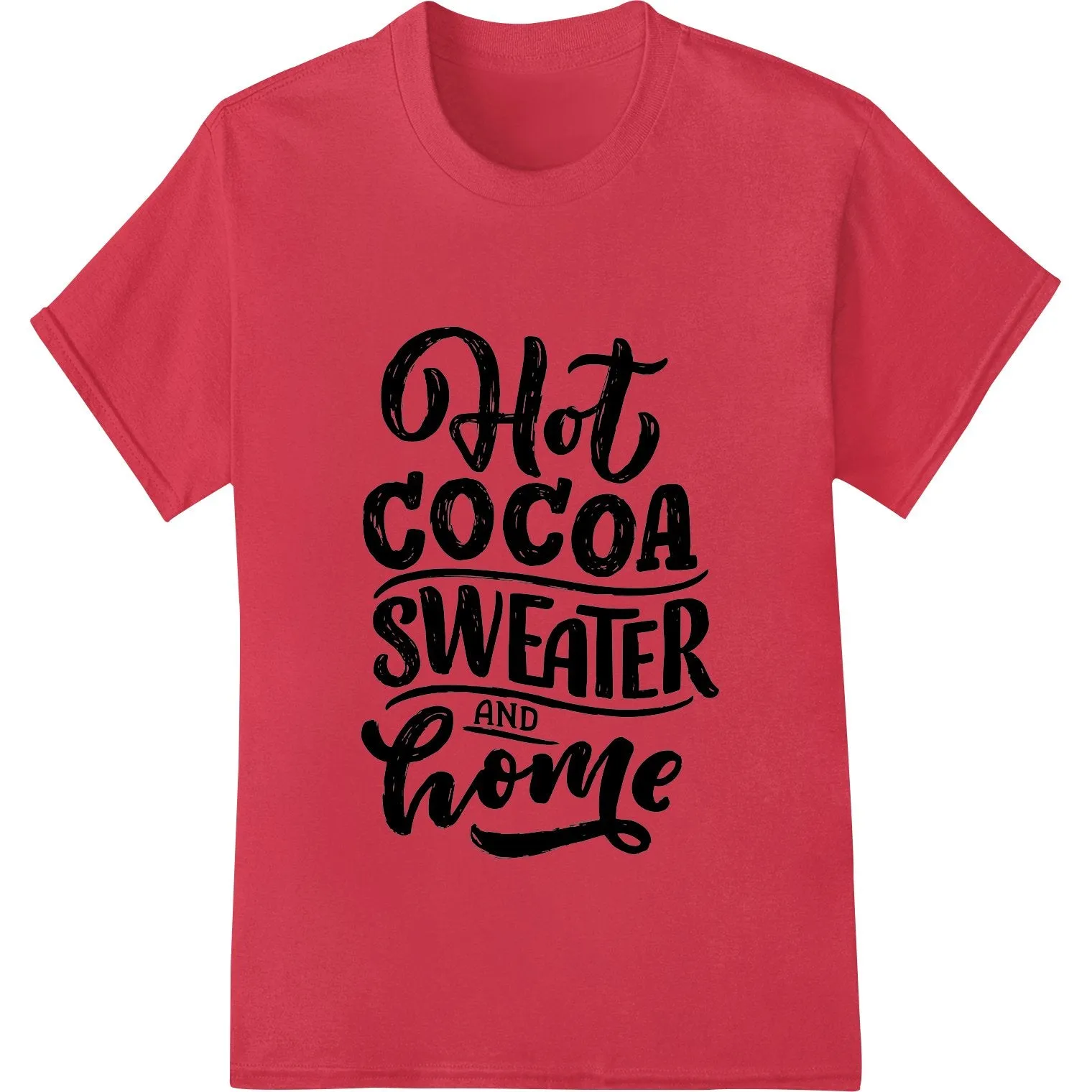 Cozy Up with Hot Cocoa - Stylish Winter Heat Transfer