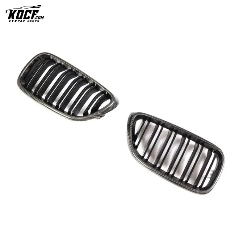 Customization Carbon Fiber Dual slats Front Grille Grill For BMW F22 M235i M240i F87 M2 14 