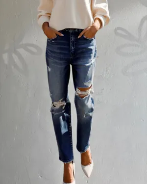 Distressed Denim Jeans