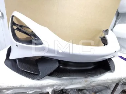 DMC McLaren 765LT Front Bumper: Forged Carbon Fiber Facelift: Fits the OEM 720s Coupe & Spider as Replacement