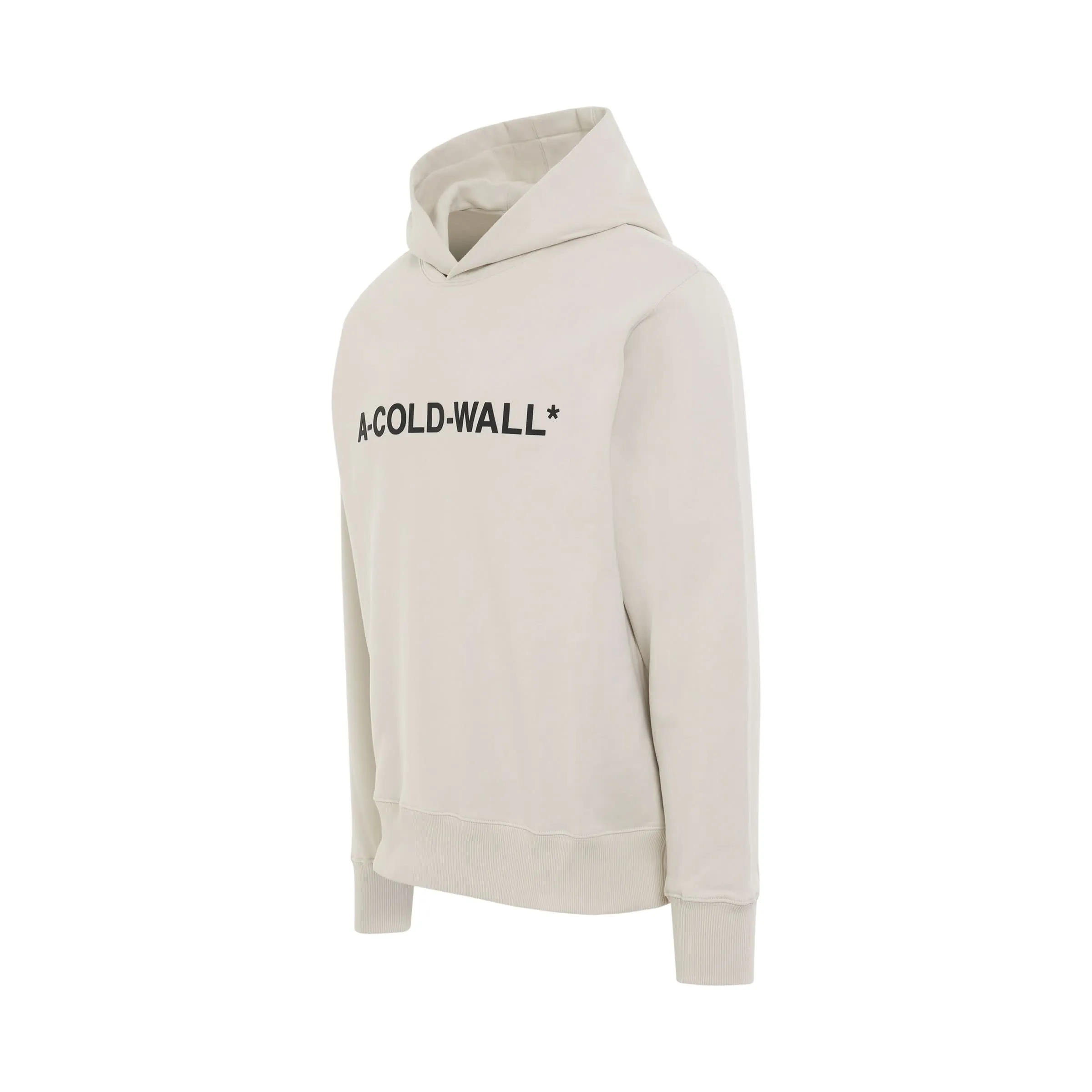 Essential Logo Cotton Hoodie in Bone