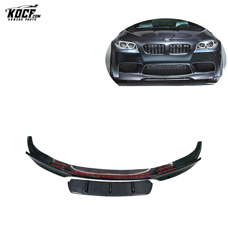 F10 M5 Front Lip Splitter Vor style Carbon Fiber Front Bumper Lip Spoiler For BMW M5 F10