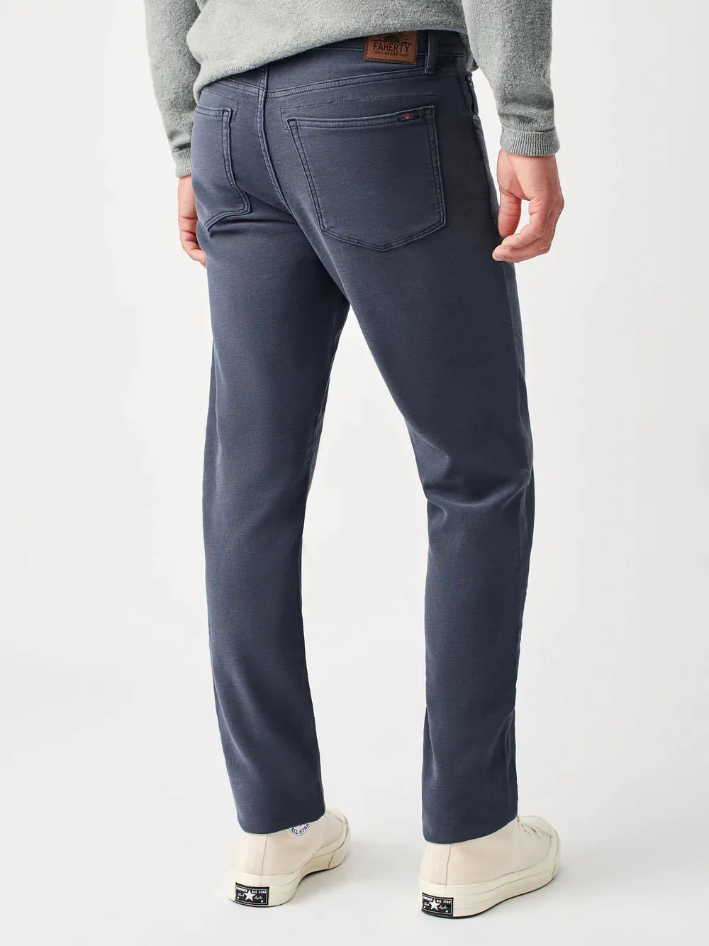 Faherty Stretch Terry 5-Pocket, Navy