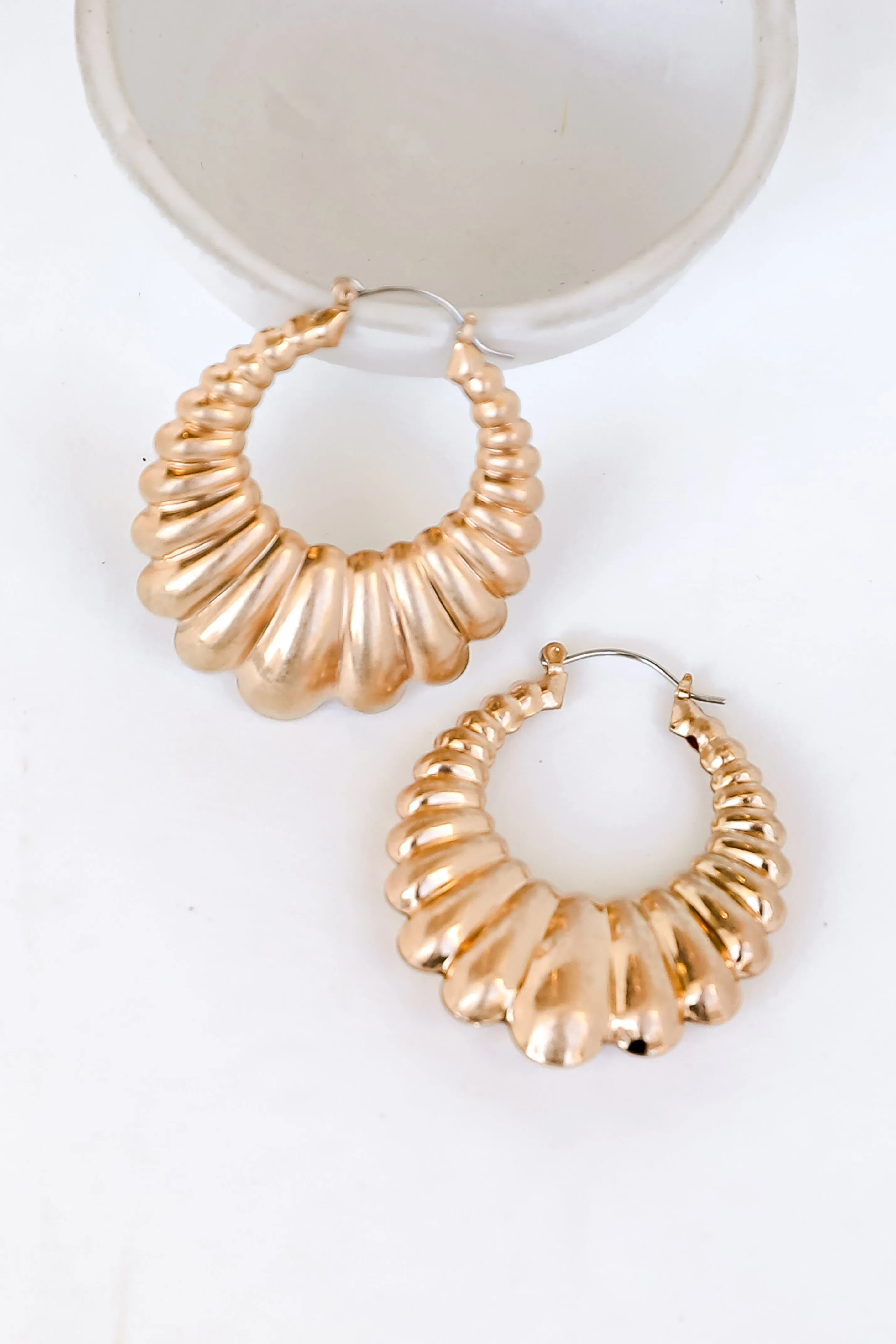 FINAL SALE - Ashton Gold Statement Hoop Earrings