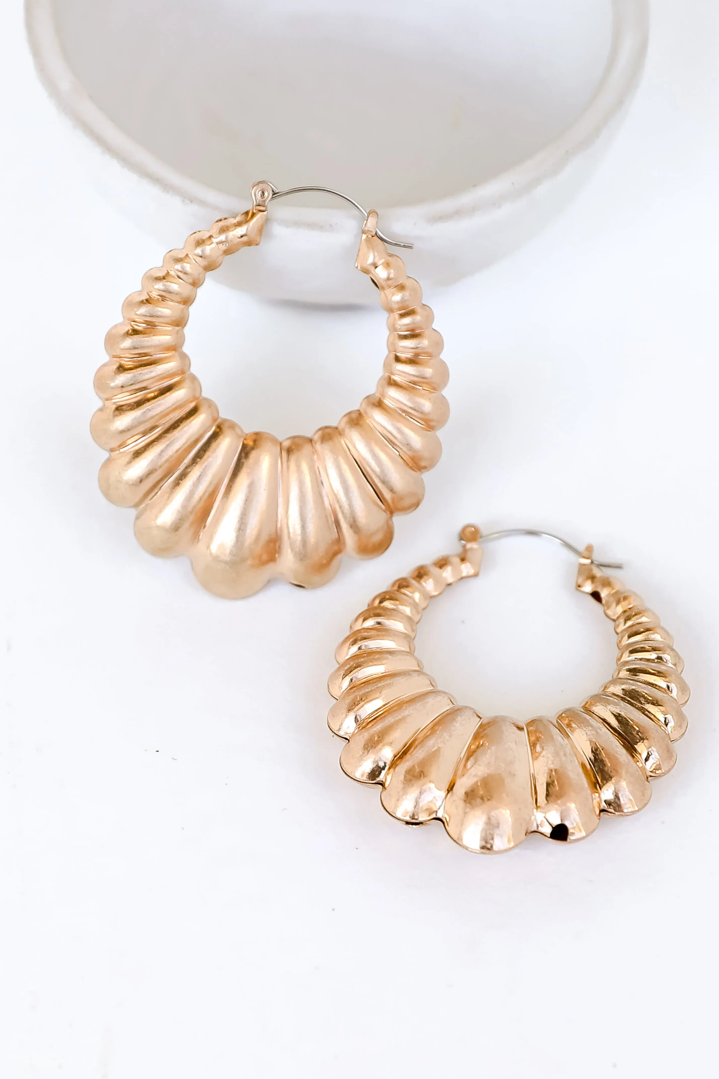 FINAL SALE - Ashton Gold Statement Hoop Earrings