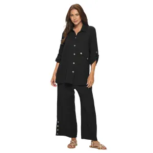 Focus Double Gauze Pull-On Pant in Black - JG204-BK