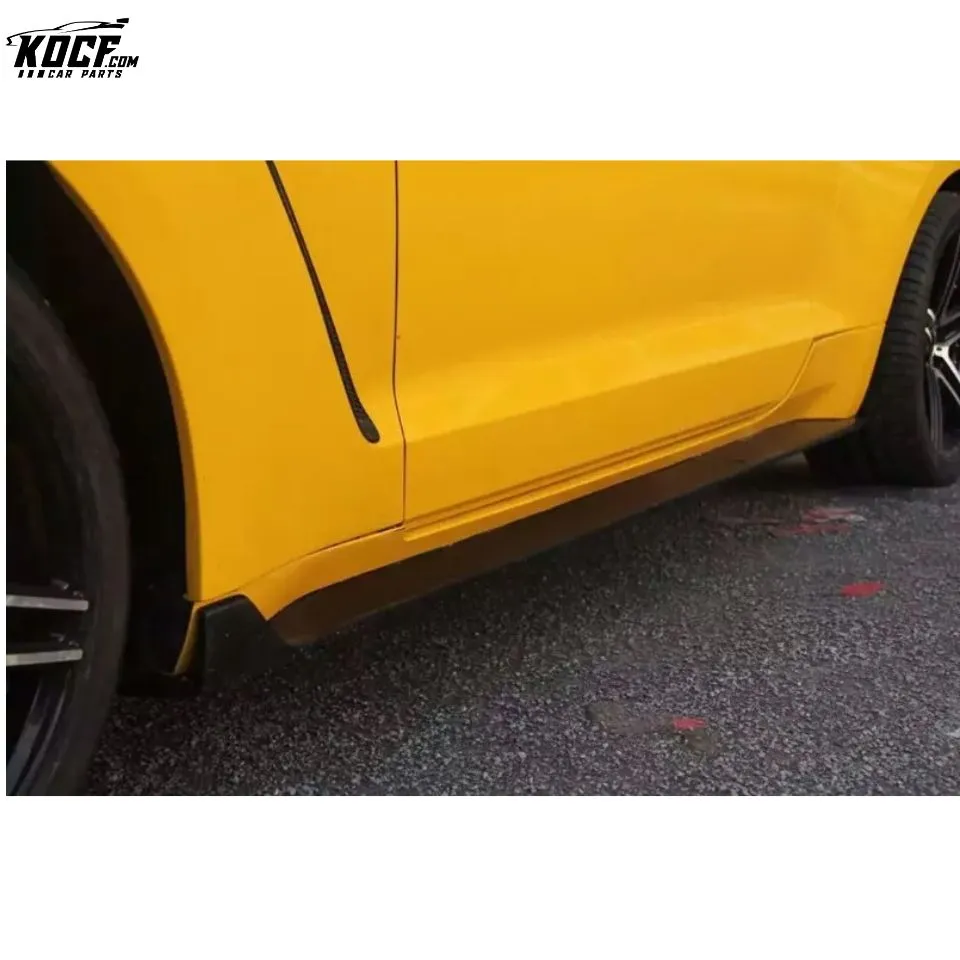 For 2015-19 Ford Mustang Carbon Fiber Side Skirts Rocker Panels GT350 style Car styling Body kit