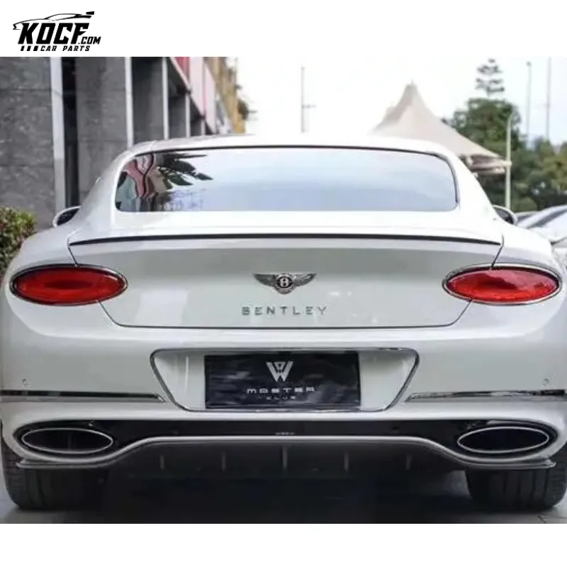 For 2020 Bentley Continental GT W12 100-year Limited style Carbon Fiber Body kit Front Bumper Lip Side Skirts Diffuser Spoiler