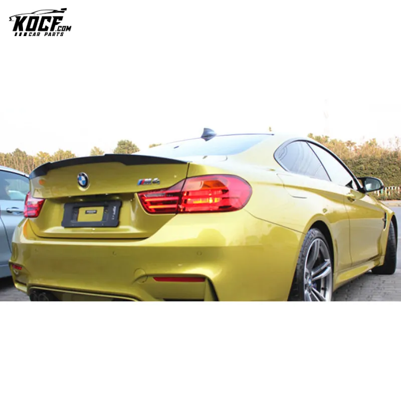 For BMW F82 M4 V style carbon fiber rear trunk lid spoiler