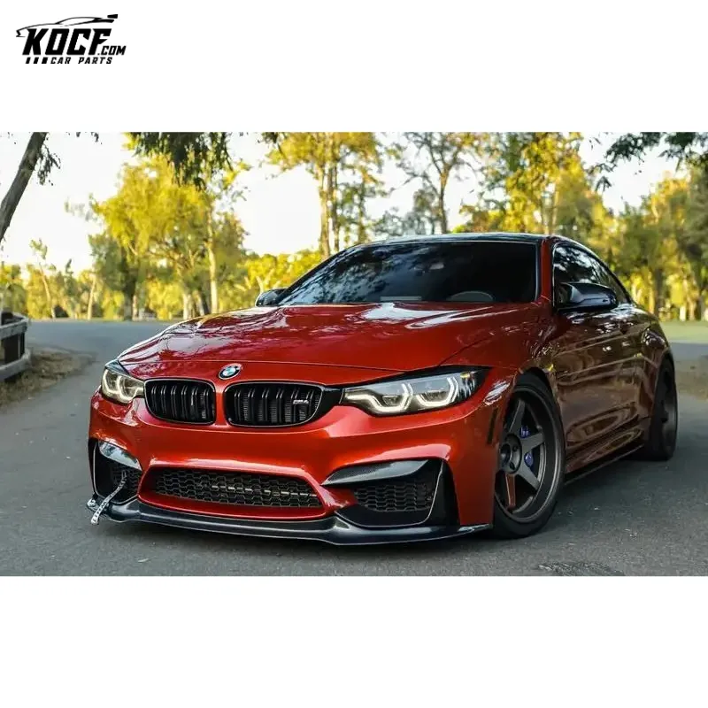 Front Bumper Lip Compatible With Vor Style Carbon Fiber Body Kit Spoiler Lip For BMW F80 M3 & F82 F83 M4 14-20