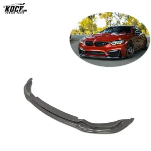 Front Bumper Lip Compatible With Vor Style Carbon Fiber Body Kit Spoiler Lip For BMW F80 M3 & F82 F83 M4 14-20