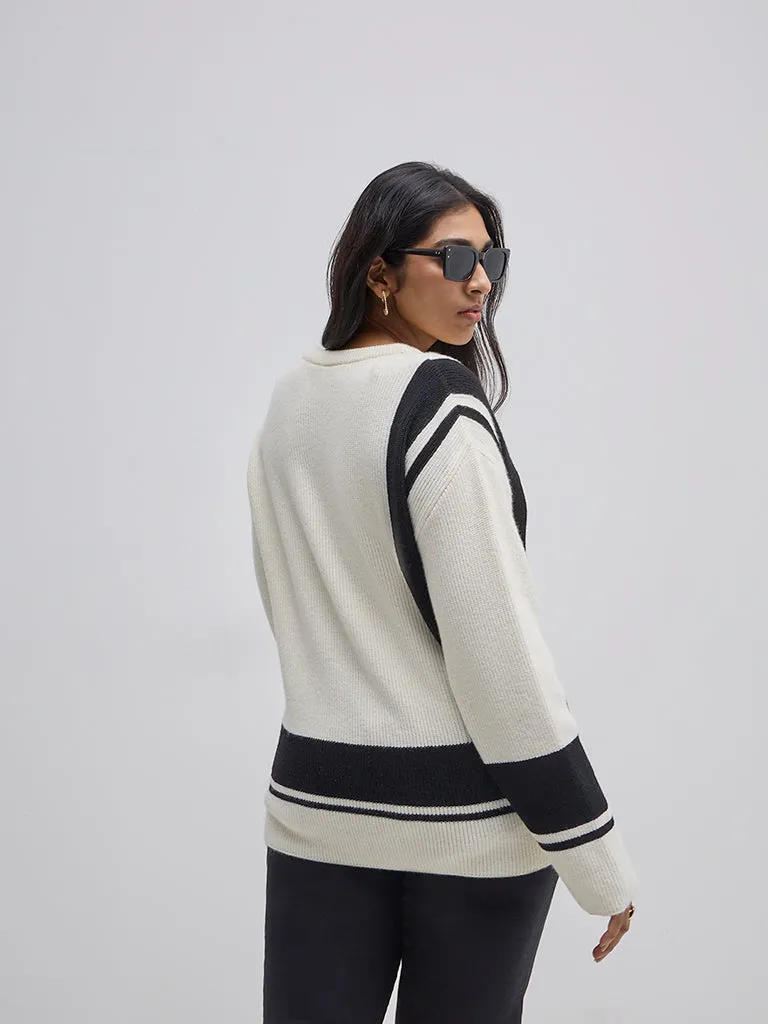 Gia Off-White Knitted Sweater