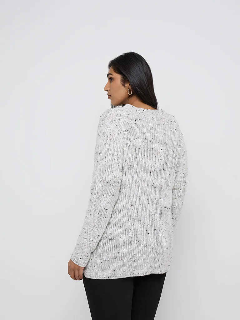 Gia White Knitted Sweater