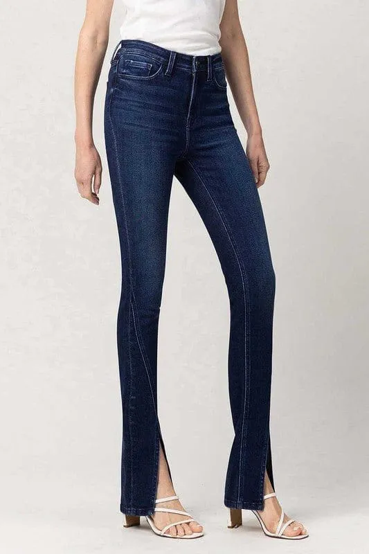 High Rise Slim Straight W/Slit *Online Only*