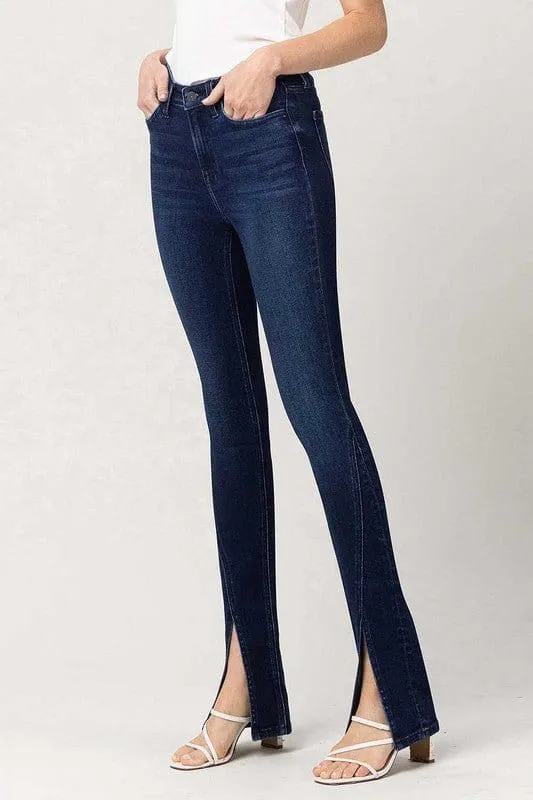 High Rise Slim Straight W/Slit *Online Only*