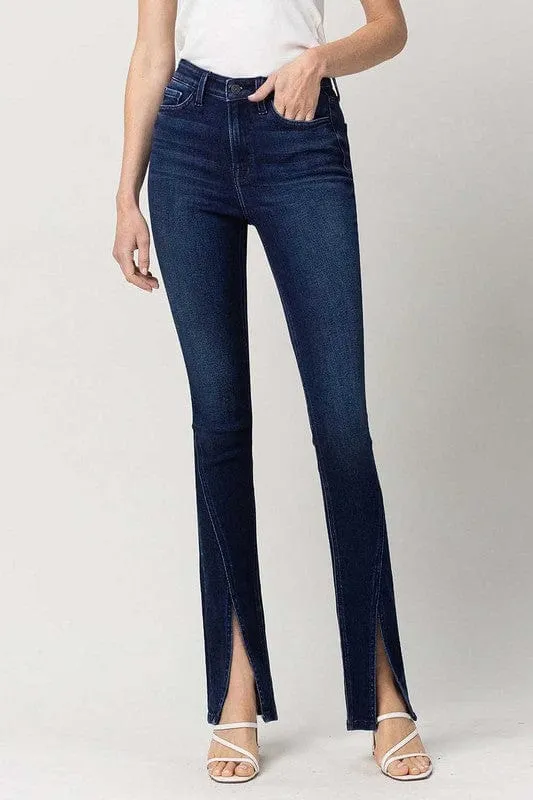 High Rise Slim Straight W/Slit *Online Only*