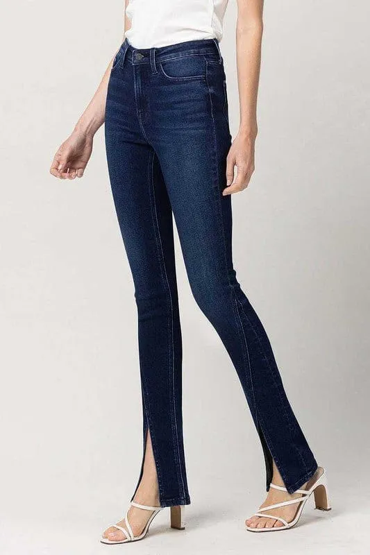 High Rise Slim Straight W/Slit *Online Only*