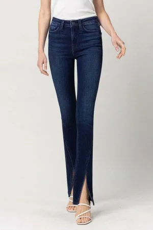 High Rise Slim Straight W/Slit *Online Only*