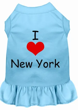 I Heart New York Screen Print Dress Baby Blue Xxl (18)