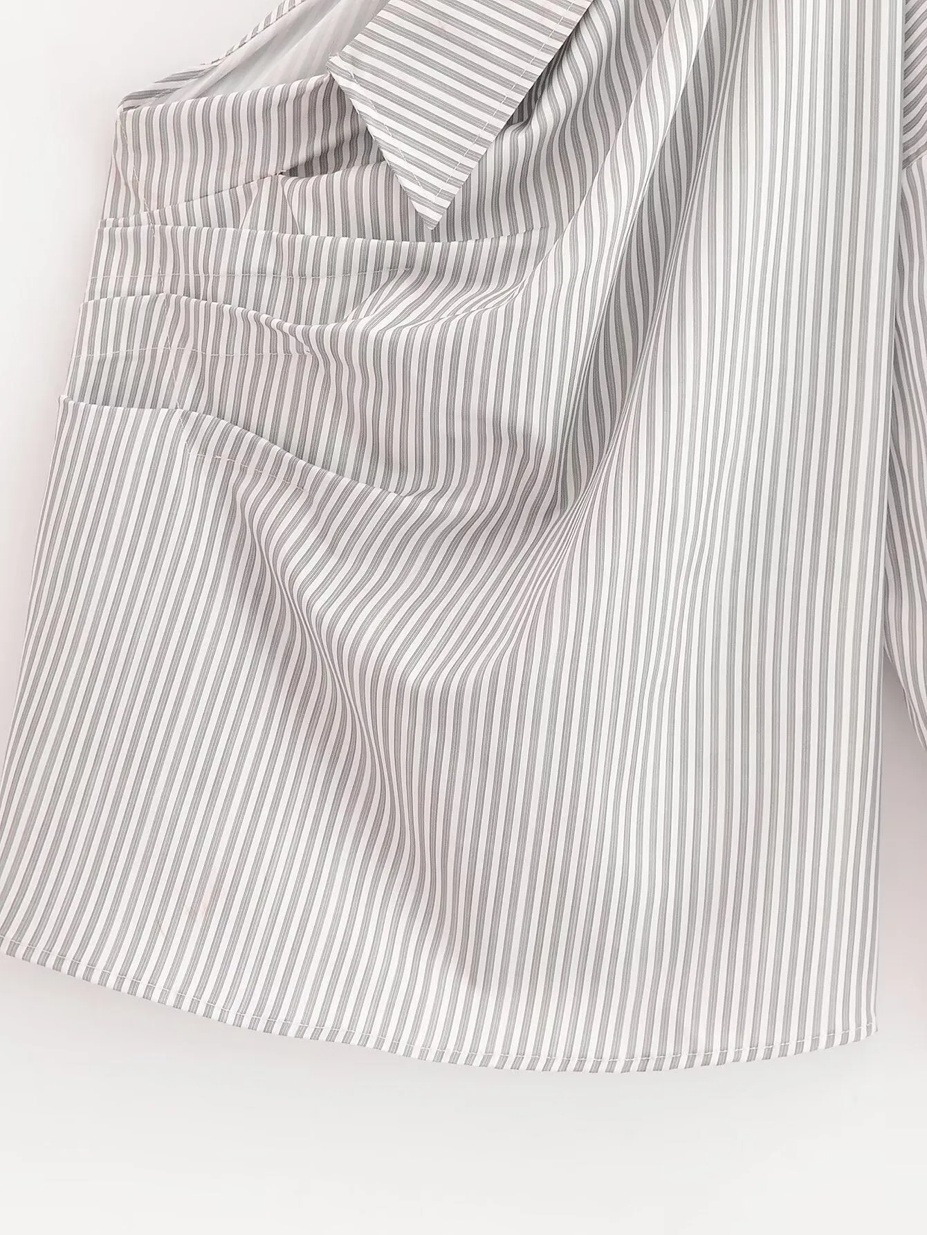 Irregular Asymmetric Striped Shirt Sexy pirational Design Shirt