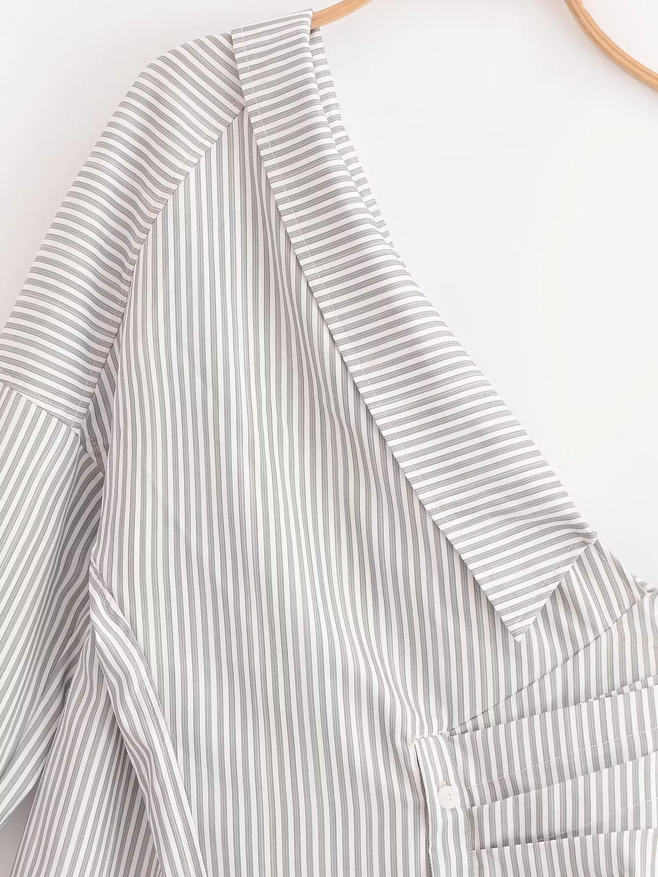 Irregular Asymmetric Striped Shirt Sexy pirational Design Shirt