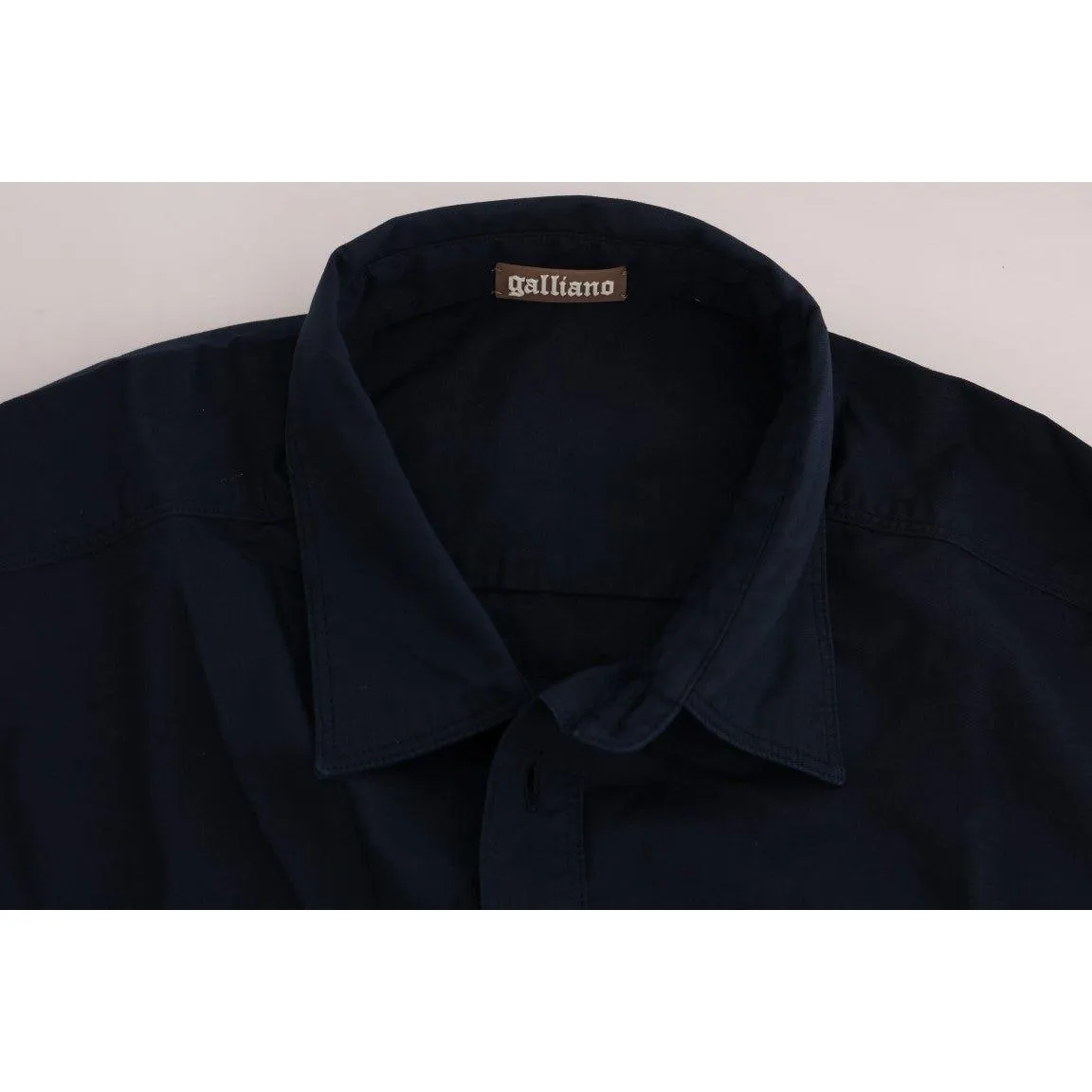 John Galliano Elegant Blue Cotton Casual Shirt