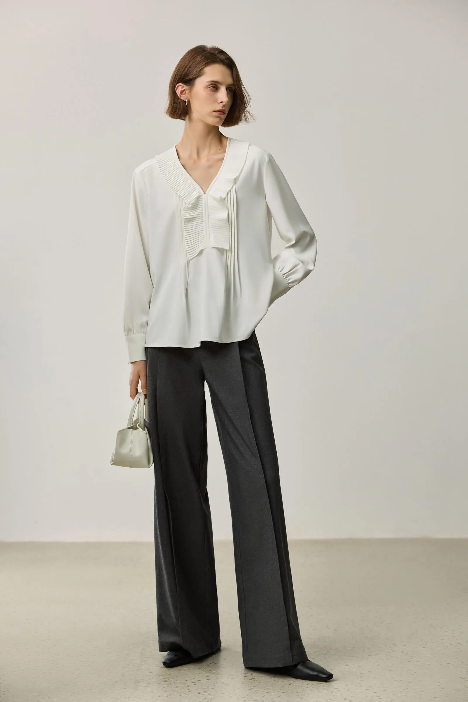 LILY Elegant Pleated Shirt